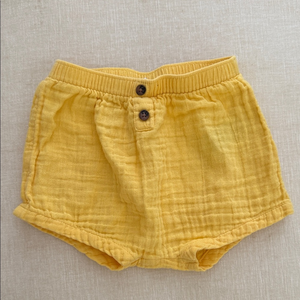 Old Navy Yellow Baby Gauze Shorts